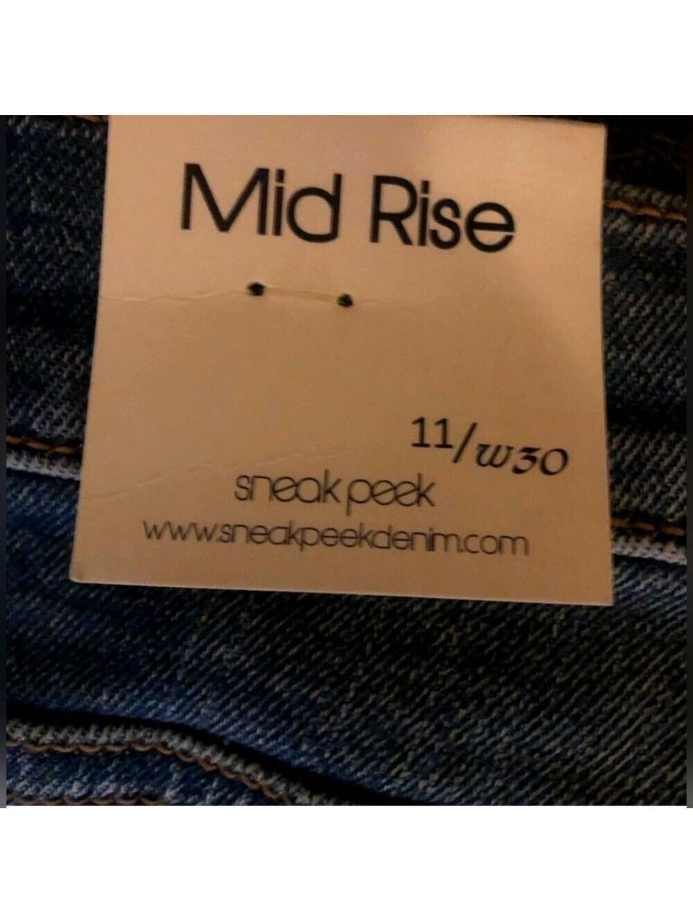 Sneak Peek Jeans Skinny Long Size 11 Distressed NWT - Picture 5 of 7